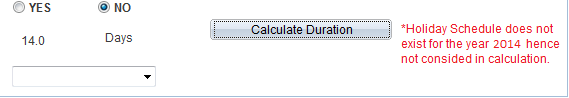 Holiday Schedule does not exist